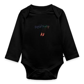 Music Swing - Organic Longsleeve Baby Bodysuit - black - Front