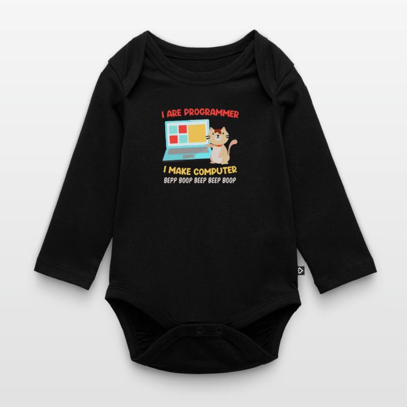 Programmer Cats Saying Joke I are Programmer Organic Longsleeve Baby Bodysuit