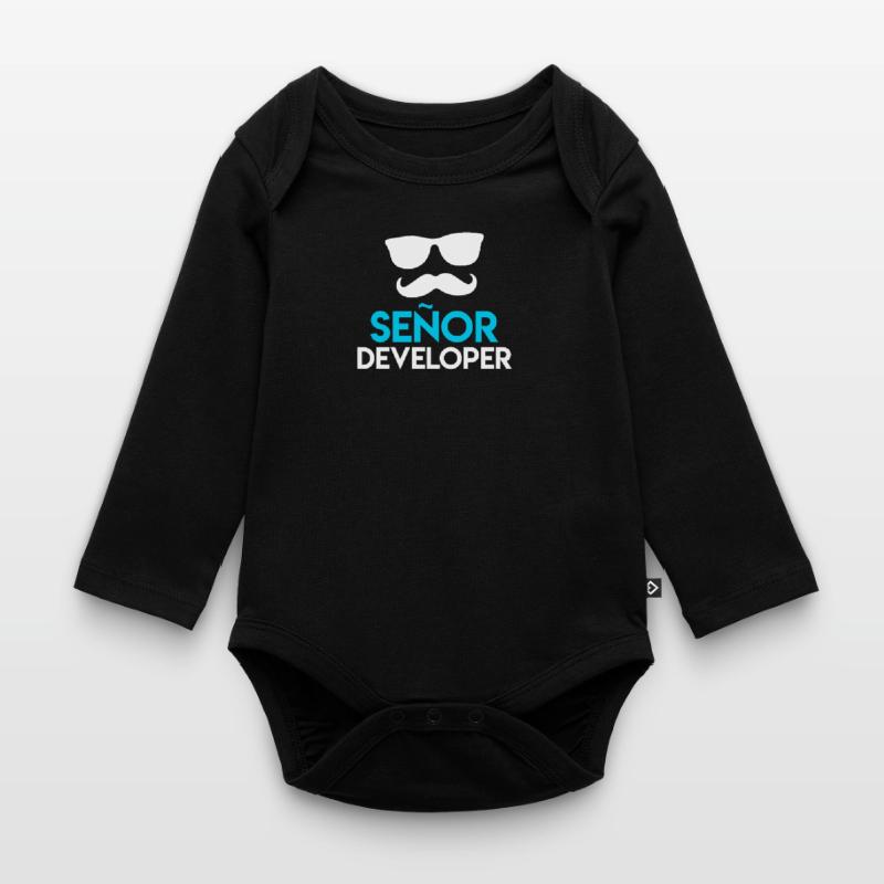 Senor Developer Informatiker Nerd Entwickler Baby Bio-Langarm-Body