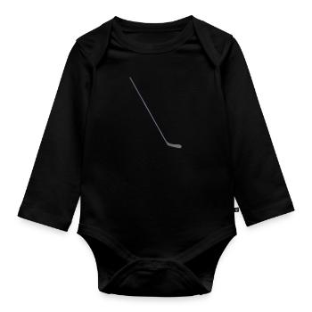 Hockey stick - Organic Longsleeve Baby Bodysuit - black - Front