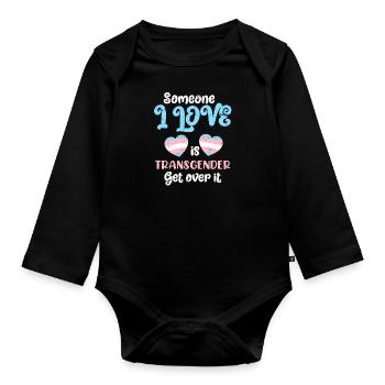 Transsexualität Transgender Spruch Trans Liebe - Baby Bio-Langarm-Body - Schwarz - Vorne