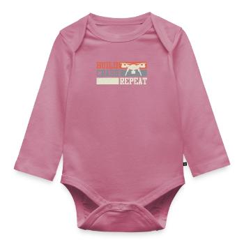 Quadcopter Drones Pilot FPV - Organic Longsleeve Baby Bodysuit - mauve - Front