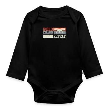 Quadcopter Drones Pilot FPV - Organic Longsleeve Baby Bodysuit - black - Front
