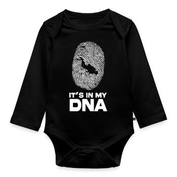 Diver DNA Scuba Diver Saying Gift Sport - Organic Longsleeve Baby Bodysuit - black - Front