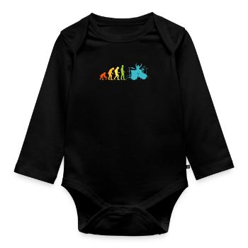 Groupe de musique Batteur Evolution Drumsticks - Body Bébé bio manches longues - noir - Devant
