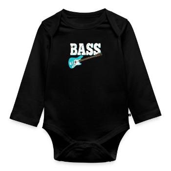 Basse Musicien Basse Guitare E-Rock Rock - Body Bébé bio manches longues - noir - Devant