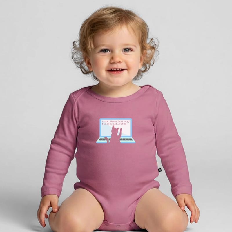 Chat comme codeur codeur propriétaire de chat Body Bébé bio manches longues