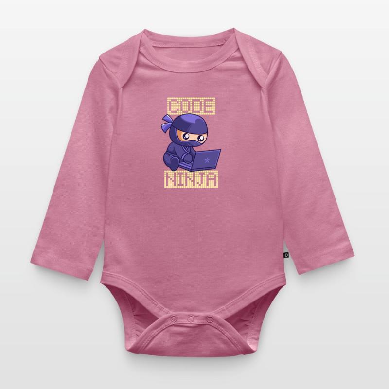 Code Ninja Coder Sofware développeur programmeur Body Bébé bio manches longues