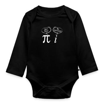 Pi Get Real je suis une blague de mathématicien rationnel - Body Bébé bio manches longues - noir - Devant