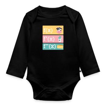 Mathematiker Witz Ableitung der Kuh Milch Käse - Baby Bio-Langarm-Body - Schwarz - Vorne