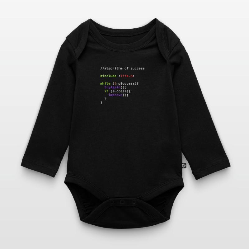 Informaticien codeur Coder Hacker Code Body Bébé bio manches longues
