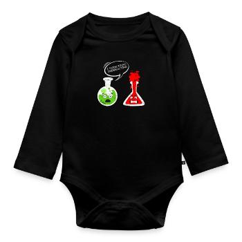 Chemistry Laboratory Technicians Joke Overreact Laboratory - Organic Longsleeve Baby Bodysuit - black - Front