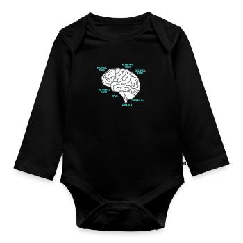 Anatomy of a Brain Medicine Student - Organic Longsleeve Baby Bodysuit - black - Front
