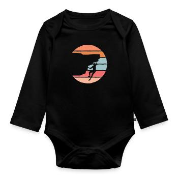 Climbing Climbing Mountaineers Rock climbing - Organic Longsleeve Baby Bodysuit - black - Front
