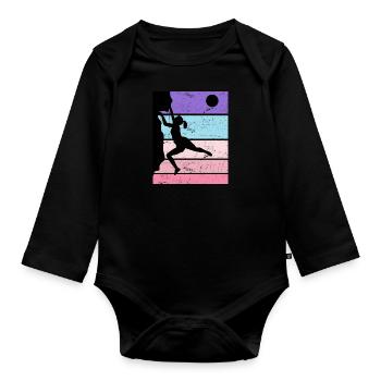 Vinatge Escalade Boulder Kletetrsport Escalade - Body Bébé bio manches longues - noir - Devant