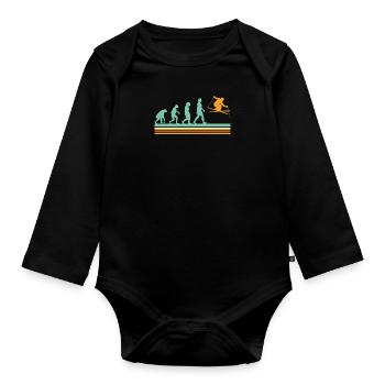Skifahrer Evolution Ski Apres Ski - Baby Bio-Langarm-Body - Schwarz - Vorne