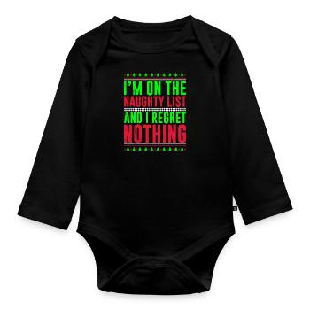 I’m on the Naughty list and regret nothing - Body Bébé bio manches longues - noir - Devant