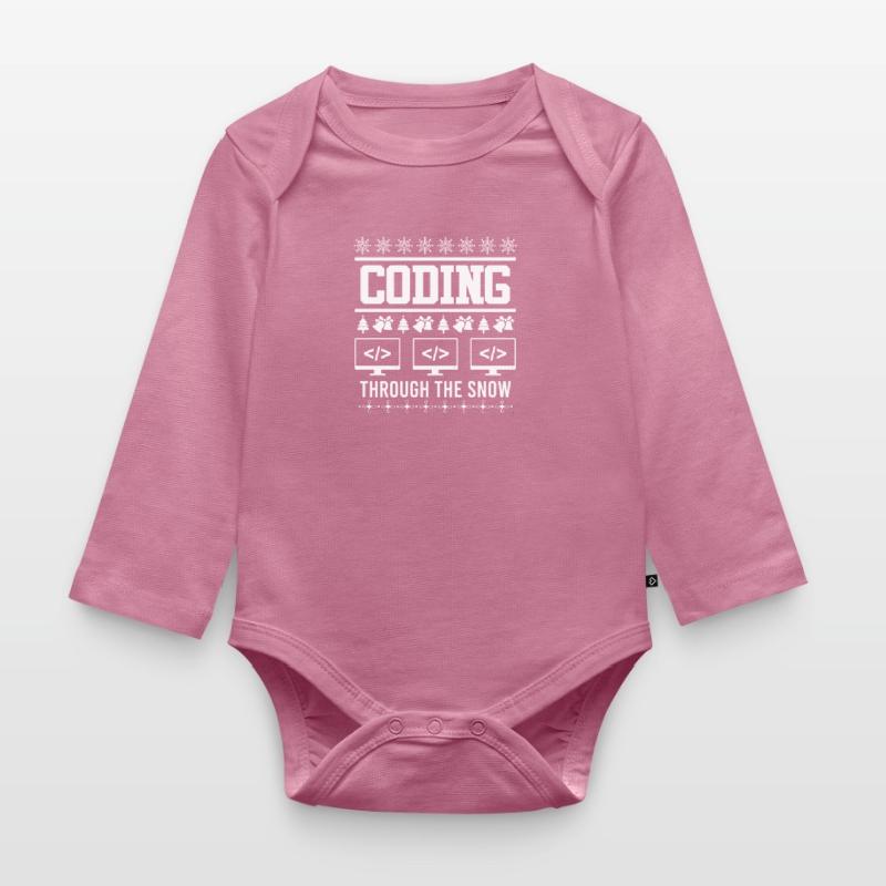 Coder Ugly Christmas Noël Coding through Body Bébé bio manches longues