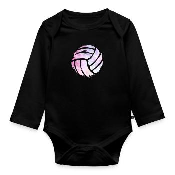 Volleyball Équipe Volleyball Volleyball Joueur - Body Bébé bio manches longues - noir - Devant