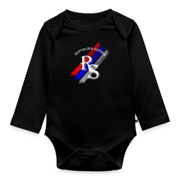 rs srpska2 - Baby Bio-Langarm-Body - Schwarz - Vorne