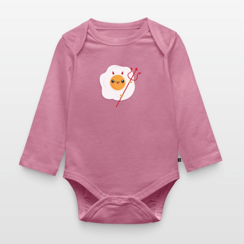 Devil Egg Fried Egg Satan Devil Organic Longsleeve Baby Bodysuit