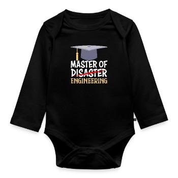 Master's Degree 2022 Master of Engineering - Organic Longsleeve Baby Bodysuit - black - Front