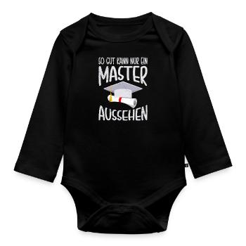 Nur ein Master kann so gut aussehen Master - Baby Bio-Langarm-Body - Schwarz - Vorne