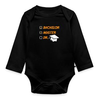 Master 2022 Master Hut Master Degree - Body Bébé bio manches longues - noir - Devant