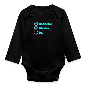 Master Checklist Master's Degree 2022 - Organic Longsleeve Baby Bodysuit - black - Front