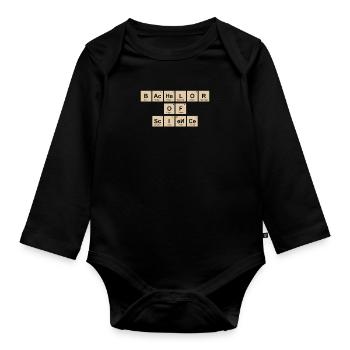 Bachelorabschluss Bachelor of Science Bachelor - Baby Bio-Langarm-Body - Schwarz - Vorne