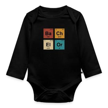 Bachelorabschluss Bachelor of Science Bachelor - Baby Bio-Langarm-Body - Schwarz - Vorne