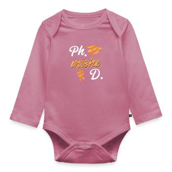 Doctorat phinished Thèse de doctorat - Body Bébé bio manches longues - mauve - Devant