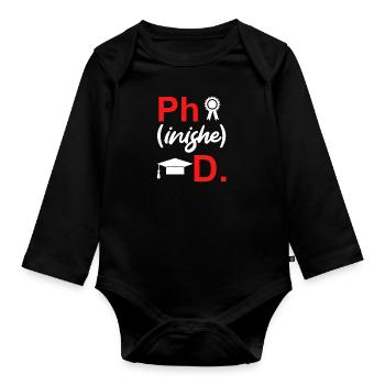 Disputation 2022 Doctoral Thesis - Organic Longsleeve Baby Bodysuit - black - Front