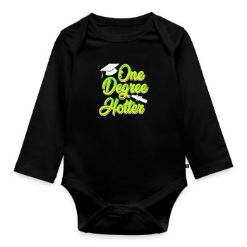 One Degree Hotter Master Bachelor Abschluss 2022 - Baby Bio-Langarm-Body - Schwarz - Vorne