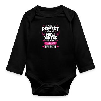 Doctorat Presque Parfait Docteur 2022 - Body Bébé bio manches longues - noir - Devant