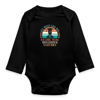 Promotion 2022 Doktor - Baby Bio-Langarm-Body - Schwarz - Vorne