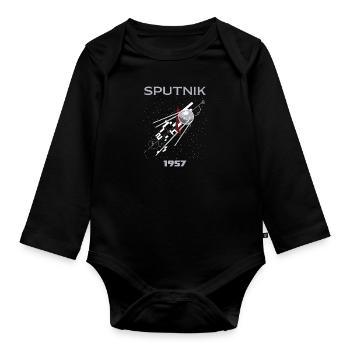 URSS Étoiles soviétiques Gagarine Spoutnik 1957 - Body Bébé bio manches longues - noir - Devant