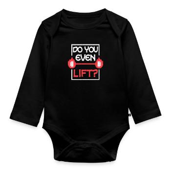 Gym Thérapeute Fitness Entraîneur personnel - Body Bébé bio manches longues - noir - Devant
