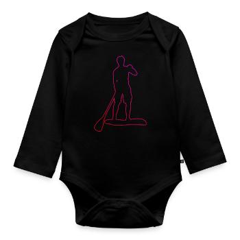 Stand up Paddle Paddle Femme - Body Bébé bio manches longues - noir - Devant
