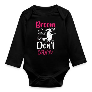 Witch Wicca Magic Mystical - Organic Longsleeve Baby Bodysuit - black - Front