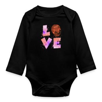 Ice Hockey Love Ice Hockey Women - Organic Longsleeve Baby Bodysuit - black - Front