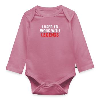 J’avais l’habitude de travailler avec des légendes - Body Bébé bio manches longues - mauve - Devant