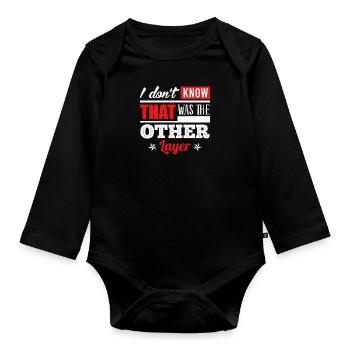No idea was the other shift work - Organic Longsleeve Baby Bodysuit - black - Front