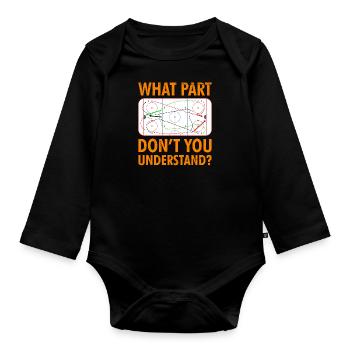 Ice Hockey Game Tactics Hockey Coach Team - Organic Longsleeve Baby Bodysuit - black - Front