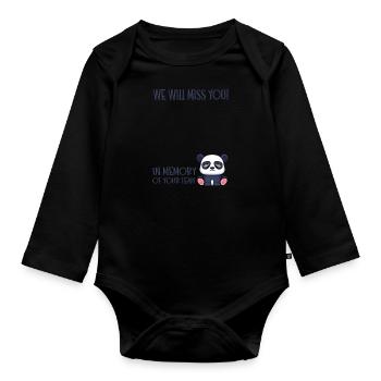 Job change colleague teammate new job - Organic Longsleeve Baby Bodysuit - black - Front