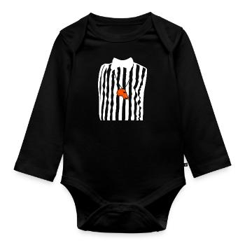 Referee Outfit - Organic Longsleeve Baby Bodysuit - black - Front