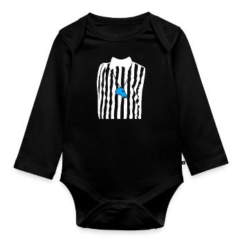Referee Outfit - Organic Longsleeve Baby Bodysuit - black - Front