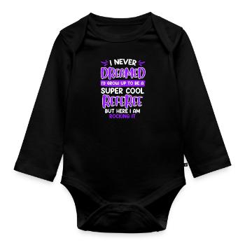 Super cool Arbitre Arbitre Dames - Body Bébé bio manches longues - noir - Devant