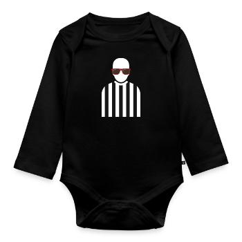 Referee Outfit - Organic Longsleeve Baby Bodysuit - black - Front