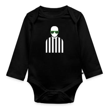 Referee Outfit - Organic Longsleeve Baby Bodysuit - black - Front
